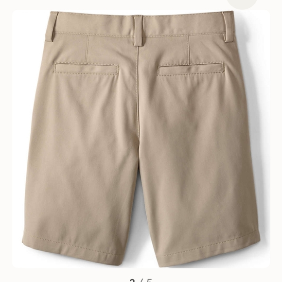 LANDSEND Boys Active Chino Uniform Shorts Size 18 Khaki - Picture 2 of 7